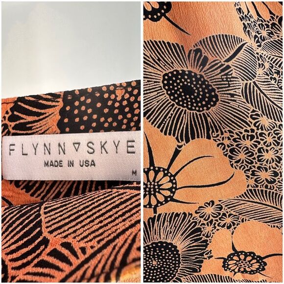 Flynn Skye Floral High Low Skirt Made in USA Medium - Picture 3 of 4